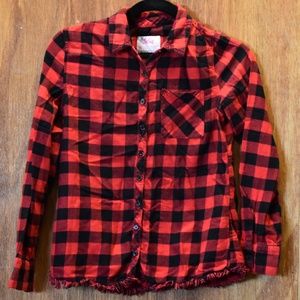 Girls JUSTICE Fringe Bottom Flannel